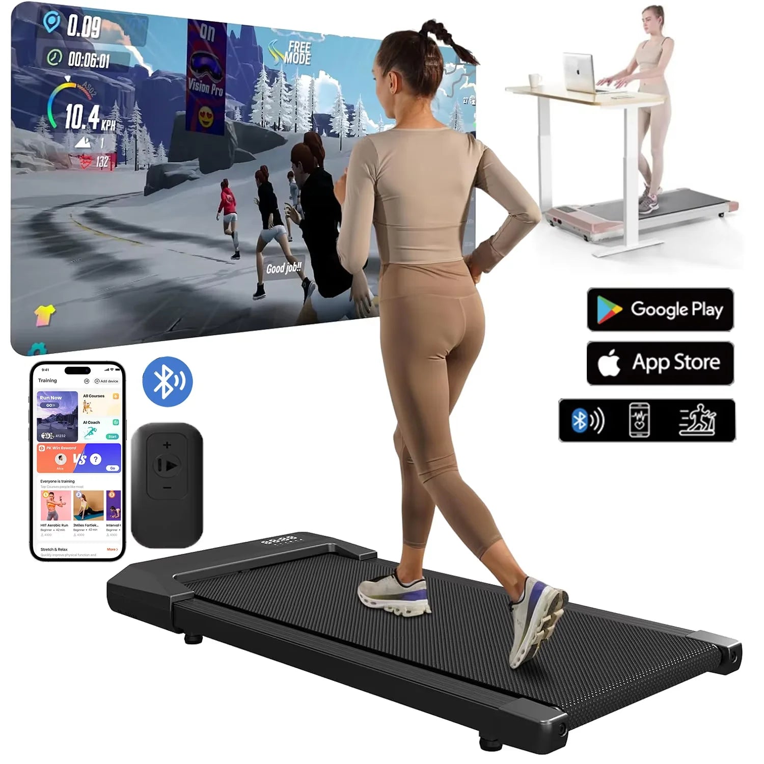 Heavy-Duty Folding Treadmill – 2.5HP, 300lb Capacity