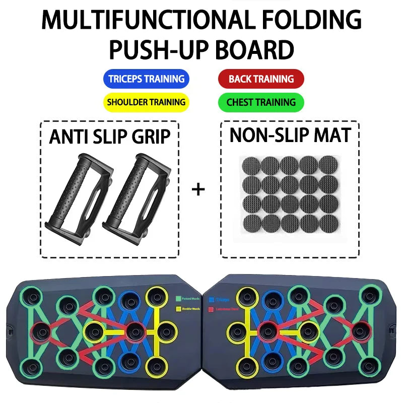 Portable Foldable Push-Up Board Set with Handles