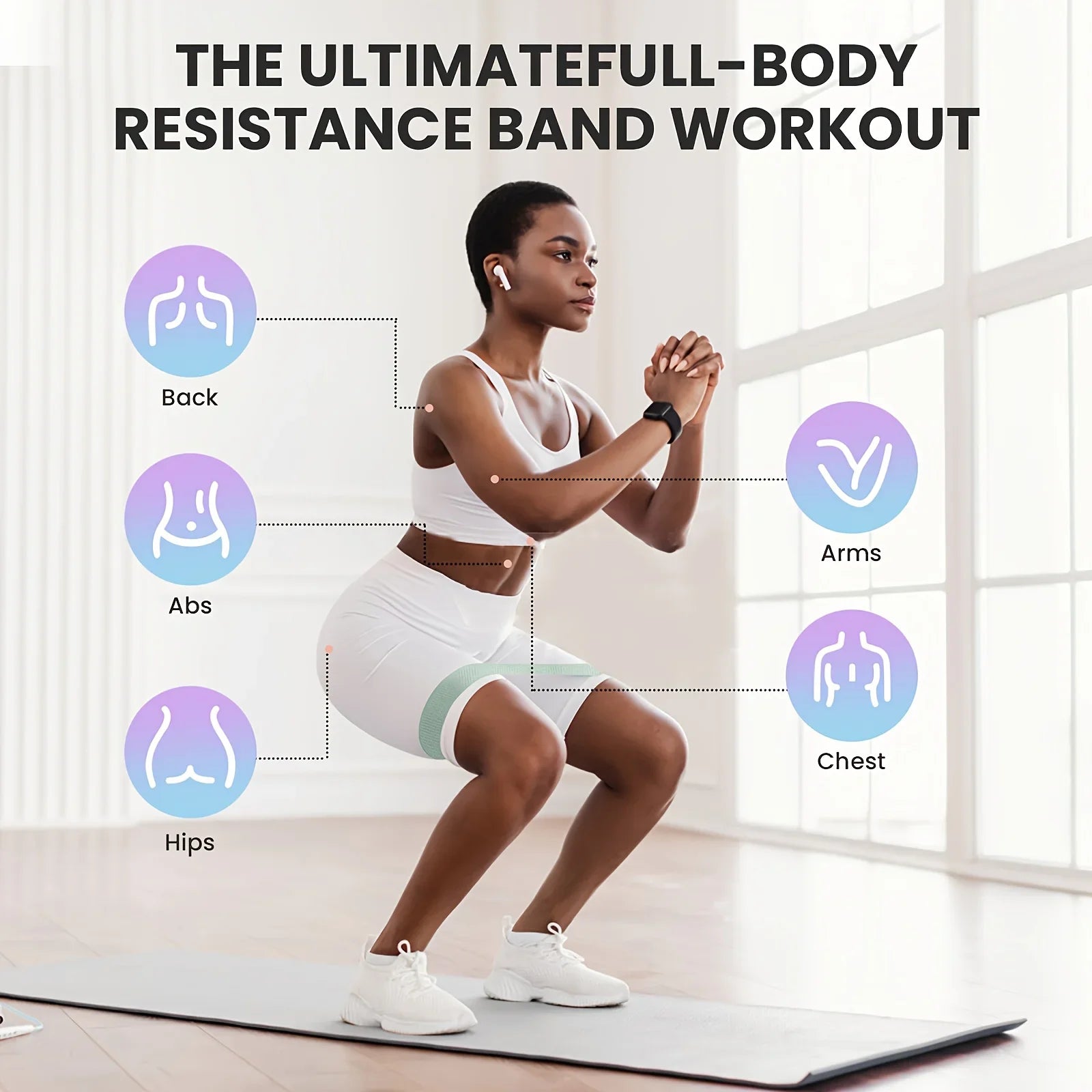 Fabric Resistance Band – Hip & Glute Training (20–90lb)