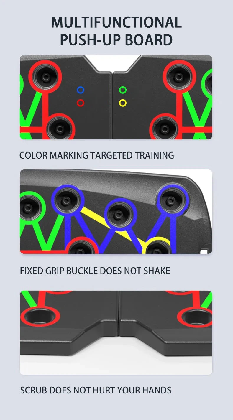 Portable Foldable Push-Up Board Set with Handles