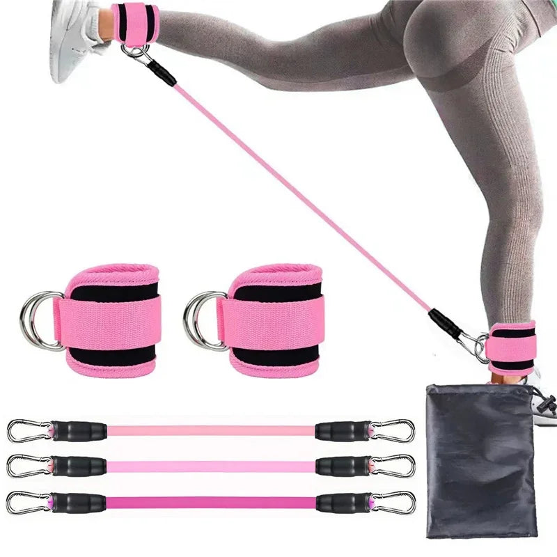 Ankle Straps & Resistance Bands Set – Gym, Yoga & Home Workouts