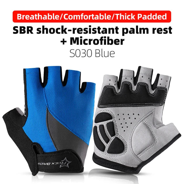 ROCKBROS Half-Finger Cycling Gloves - Breathable & Shockproof