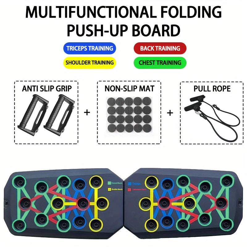 Portable Foldable Push-Up Board Set with Handles