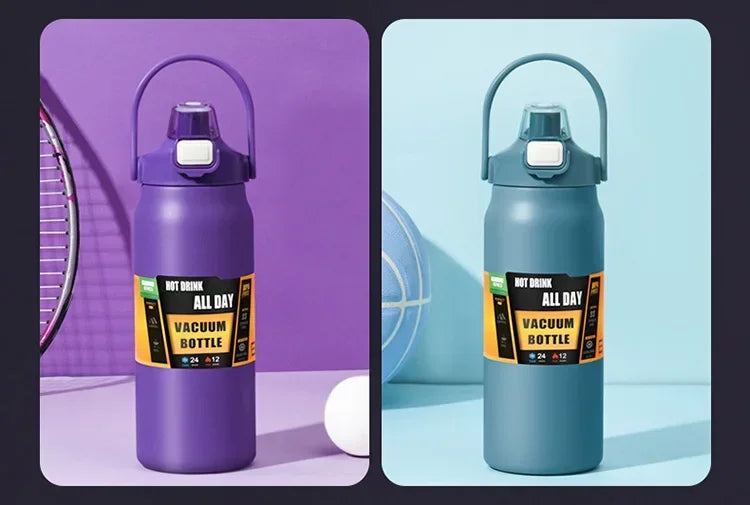 Insulated Stainless Steel Thermos Bottle | 800ml–1500ml | Hot & Cold 24hrs