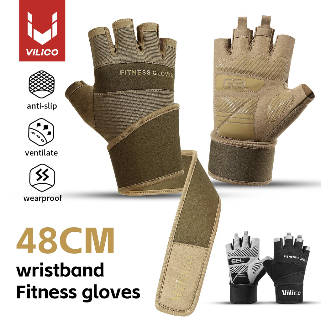 Half-Finger Cycling Gloves – Gym, Weightlifting & Crossfit