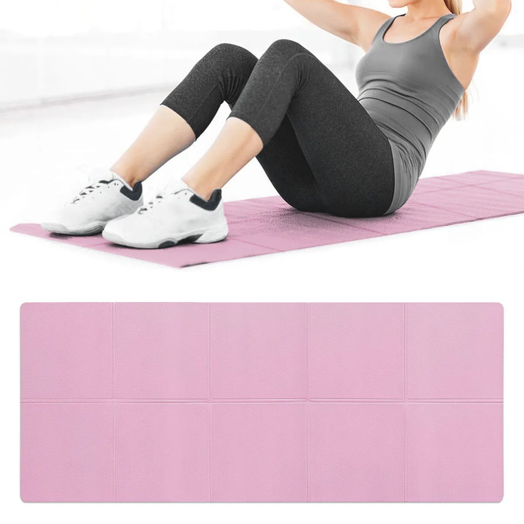 Pink Foldable Eco-Friendly Travel Yoga Mat