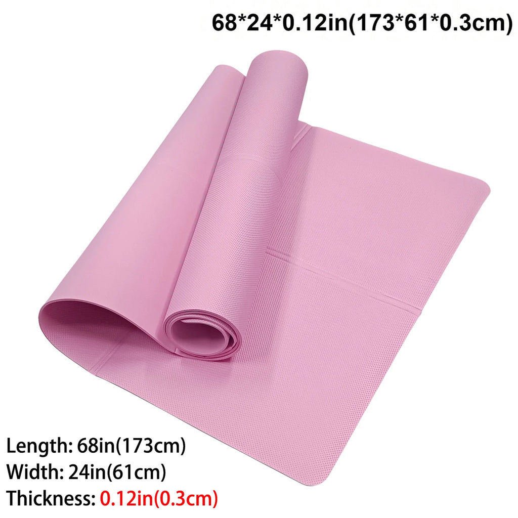 Pink Foldable Eco-Friendly Travel Yoga Mat