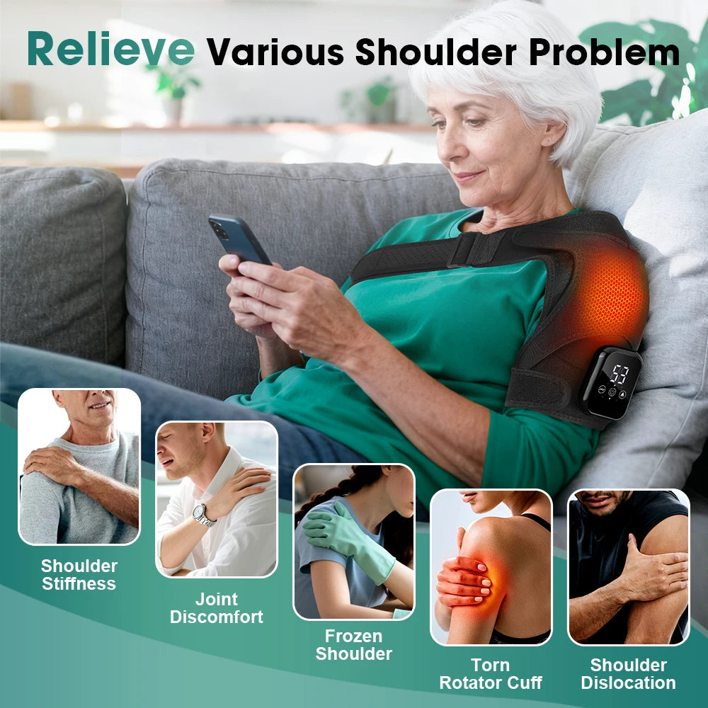 Electric Shoulder Massager with Heating Pad