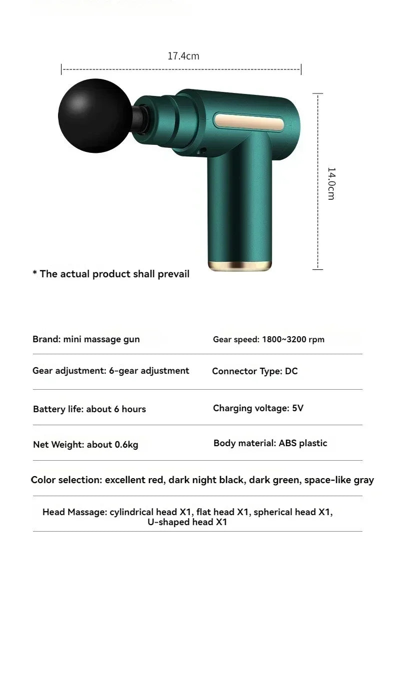 Mini Massage Gun – Portable Deep Tissue Muscle Relaxer