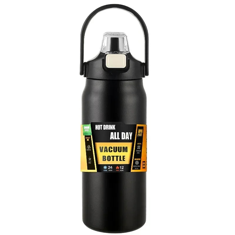 Insulated Stainless Steel Thermos Bottle | 800ml–1500ml | Hot & Cold 24hrs