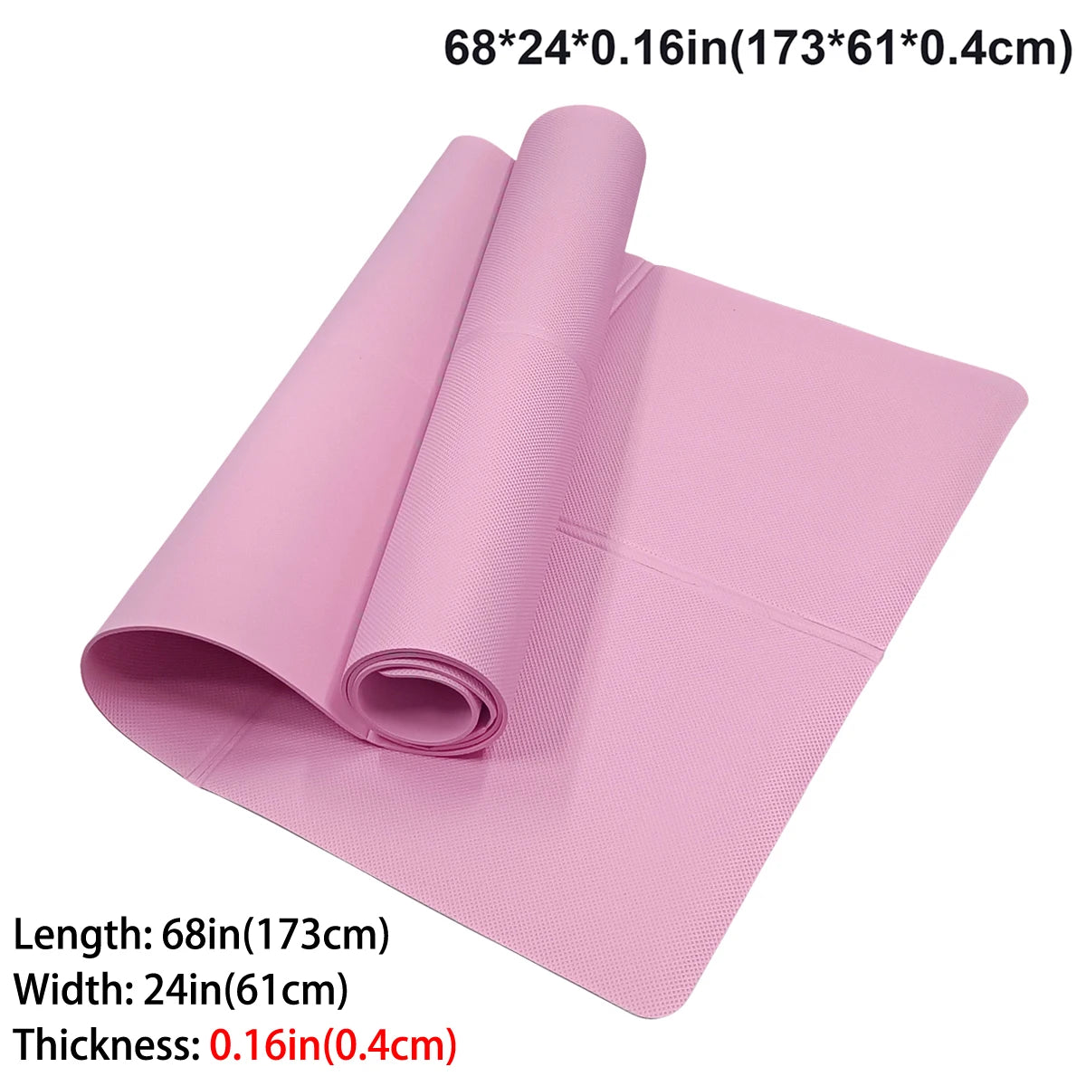 Pink Foldable Eco-Friendly Travel Yoga Mat