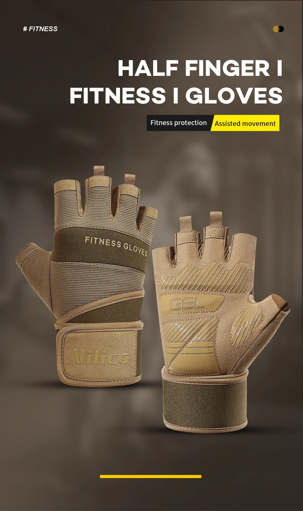 Half-Finger Cycling Gloves – Gym, Weightlifting & Crossfit