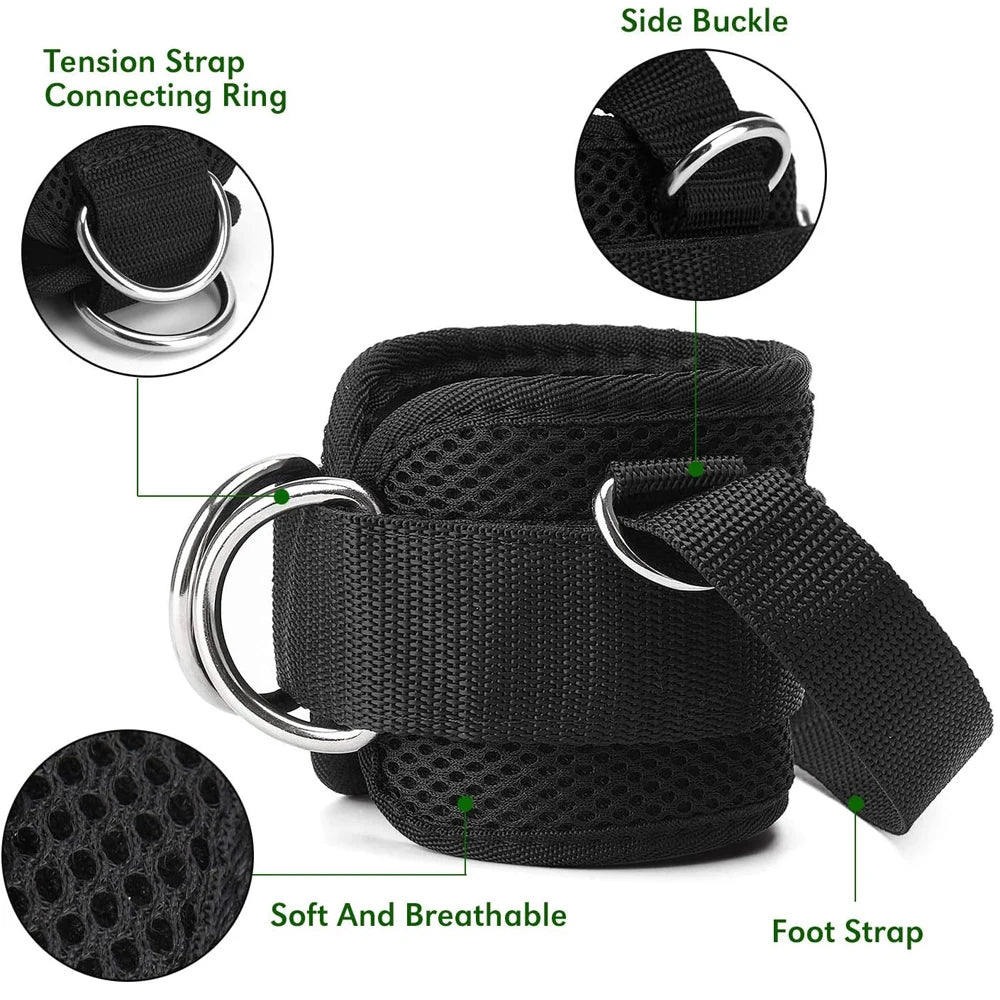 Padded Ankle Straps for Cable Machines – Men & Women