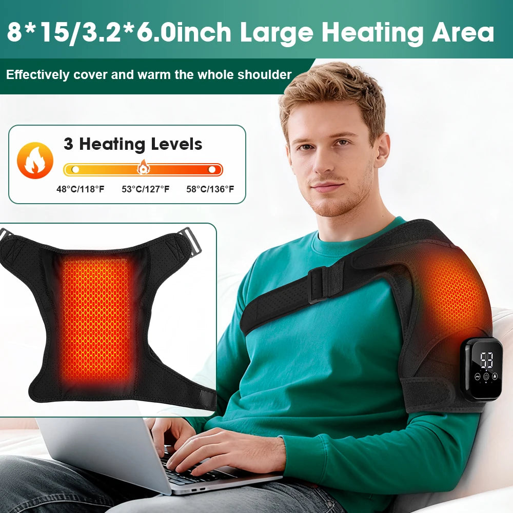 Electric Shoulder Massager with Heating Pad