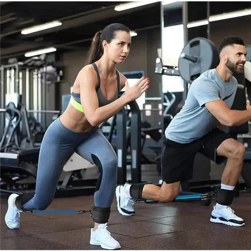 Ankle Straps & Resistance Bands Set – Gym, Yoga & Home Workouts
