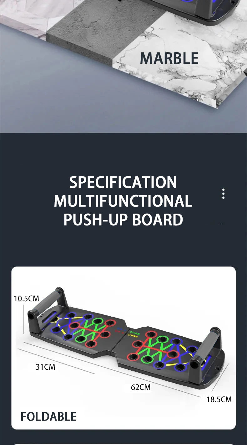 Portable Foldable Push-Up Board Set with Handles