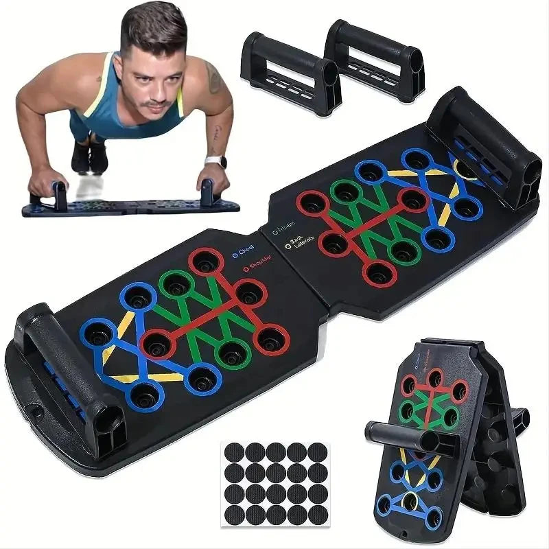 Push-Up Board Set with Handles – Foldable Multi-Function Chest & Arm Trainer