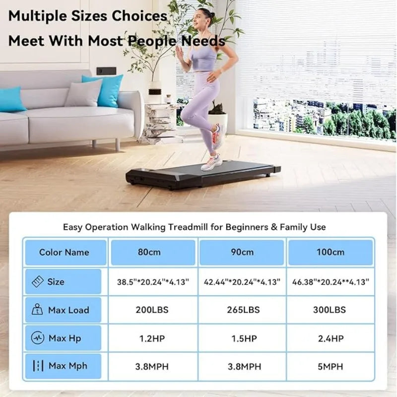 Superun 2-in-1 Walking Treadmill | 2.5HP Quiet Motor | Under-Desk Pad for Home & Office