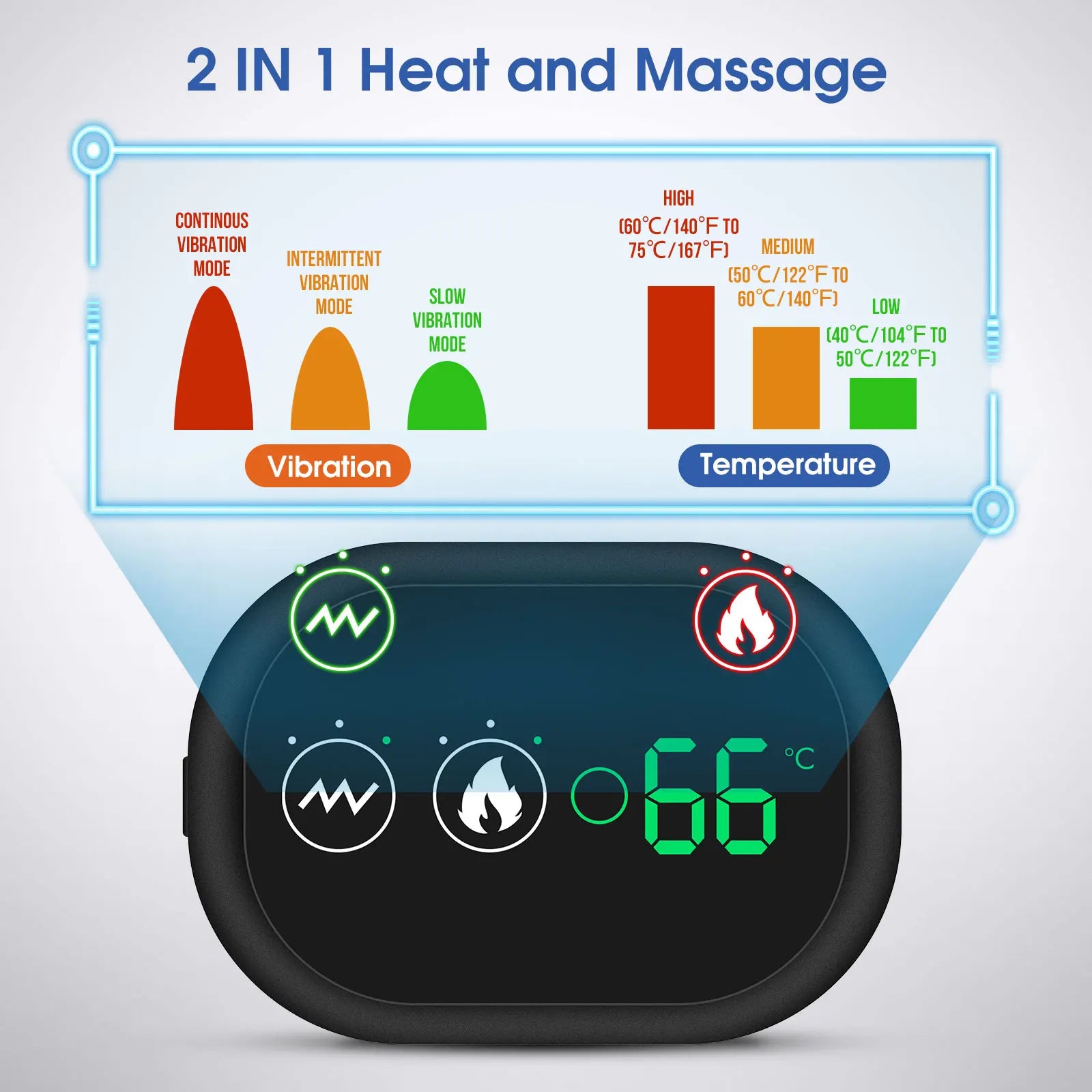 Electric Shoulder Massager with Heating Pad