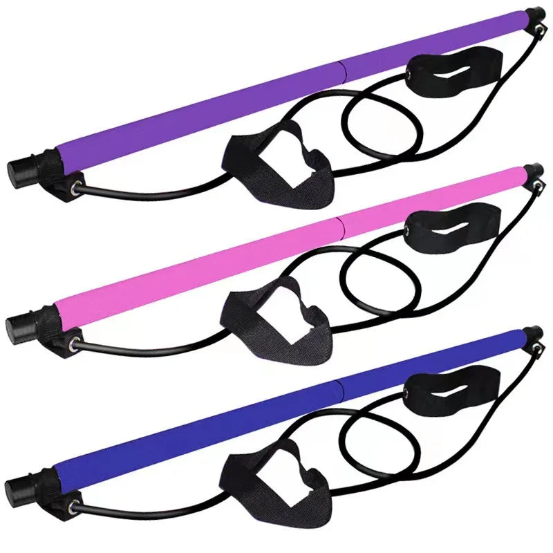 Pilates Stick - Adjustable Fitness Bar for Home Workout.