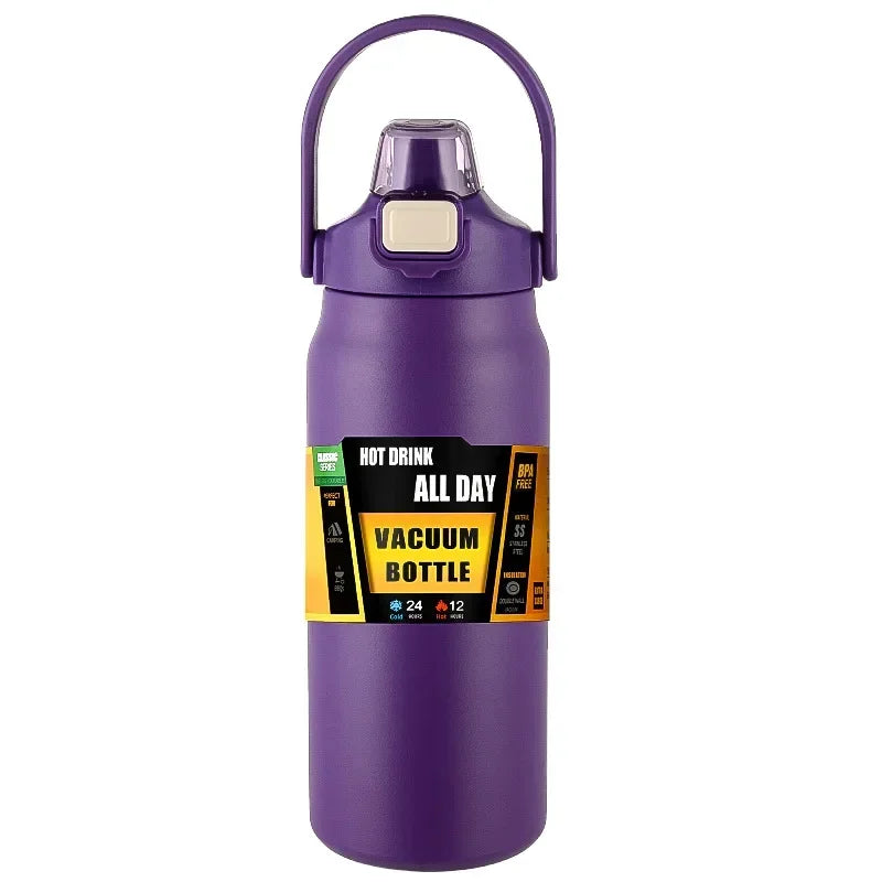 Insulated Stainless Steel Thermos Bottle | 800ml–1500ml | Hot & Cold 24hrs